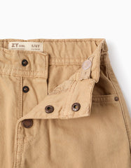 Jean Cargo Beige Zippy cintura