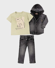 Conjunto Chaqueta Denim León Verde