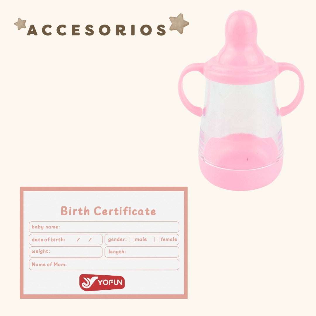 Juguete Bebe Real Con Sonido Cafe Accesorios 