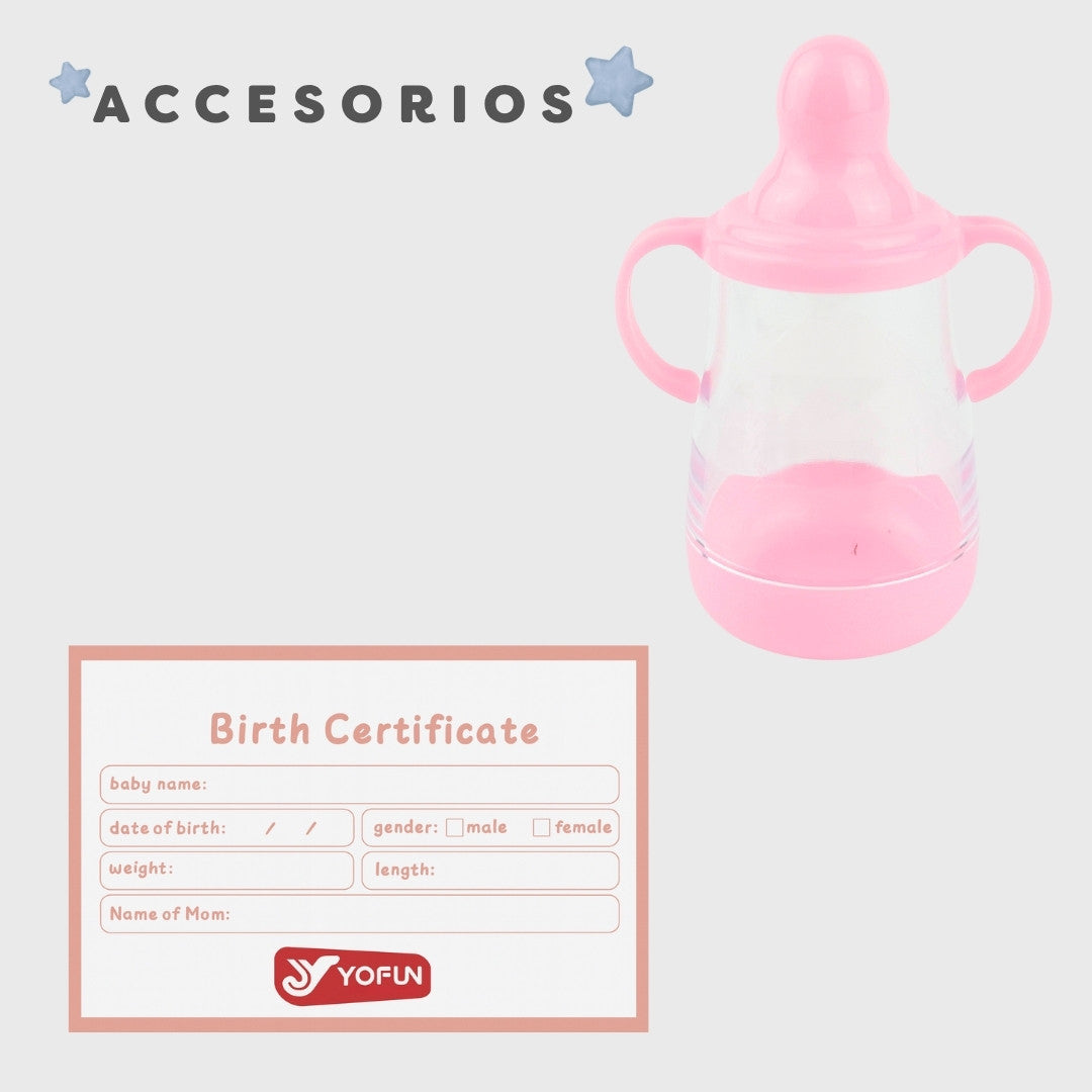 Juguete Bebe Real Con Sonido Gris Niños