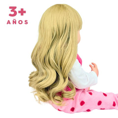 Juguete Bebe Real Rosa Puntos