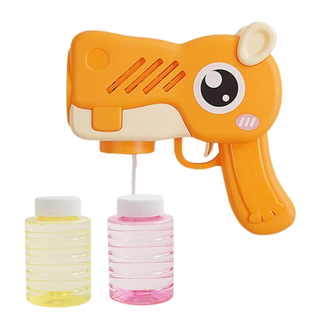 Juguete Pistola Burbujera Hipopótamo Amarillo