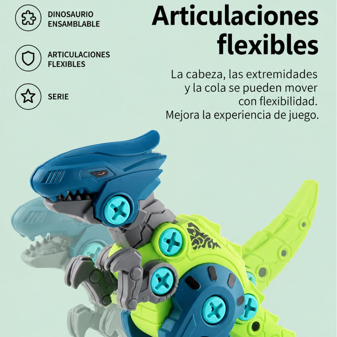Juguete Armable Dinosaurios Huevo Tricerat flexible