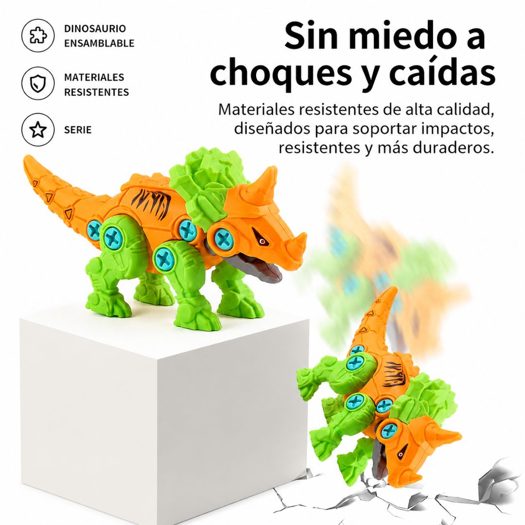 Juguete Armable Dinosaurios Huevo Tricerat resistente