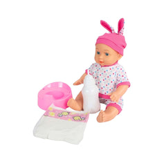 Juguete Bebe Alma con Coche Rosa accesorios