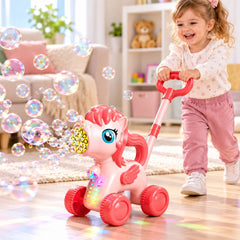 Juguete Burbujero Unicornio Con Manija Rosa bebe