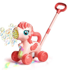 Juguete Burbujero Unicornio Con Manija Rosa