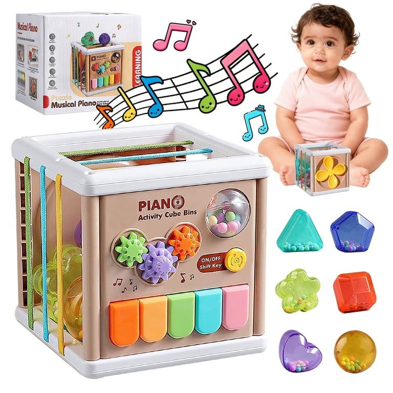 Juguete Cubo Multifuncional Piano Musical 