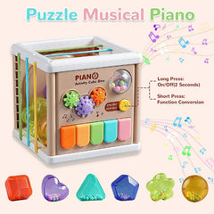 Juguete Cubo Multifuncional Piano Musical  detalles