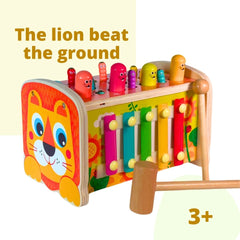 Juguete Didáctico Montessori Len 5 en 1 Con Xilófono musical