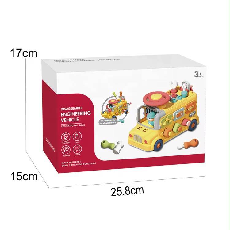 Juguete Didactico Bus Escolar Amarillo medidas