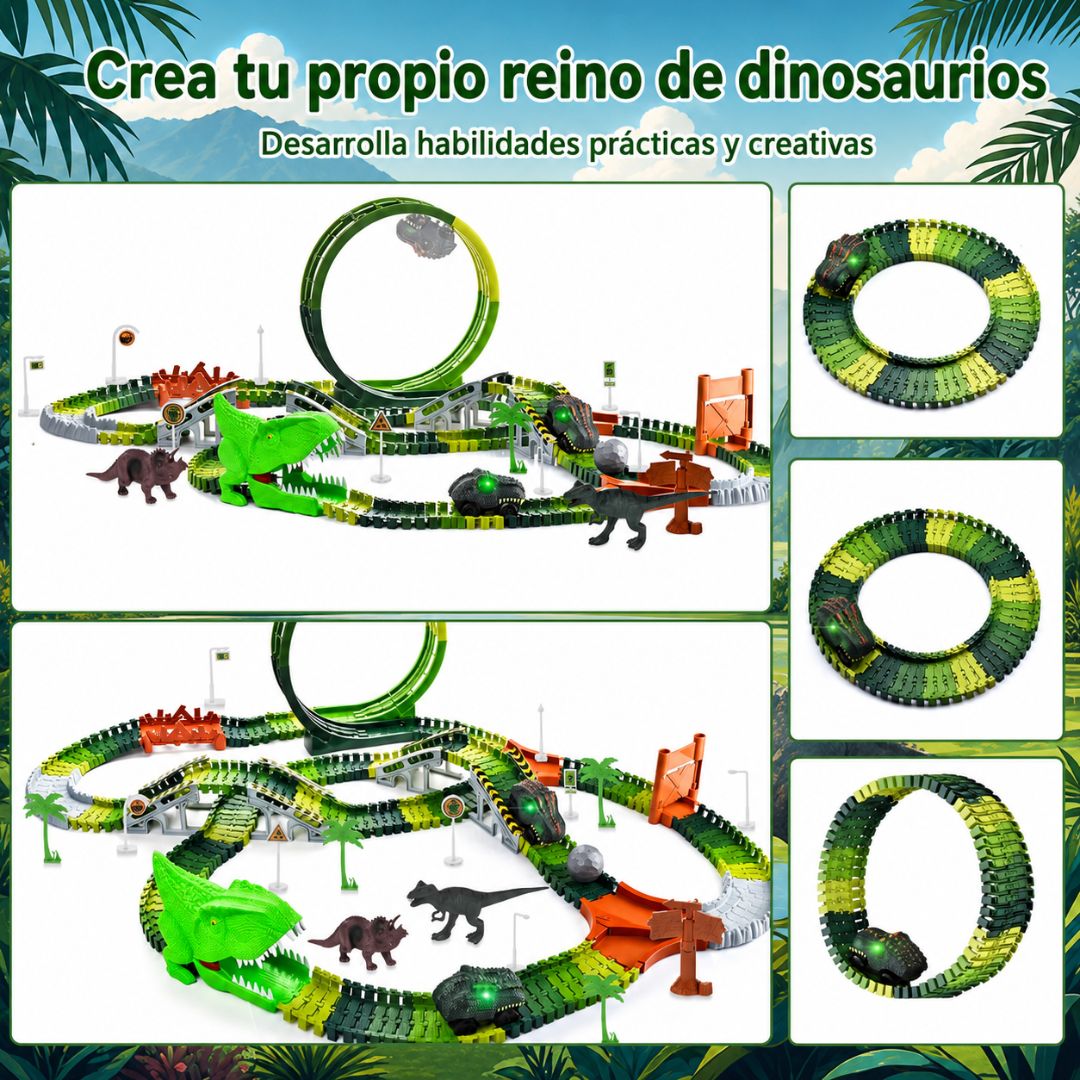 Juguete Pista Carros Dinosaurios estilos