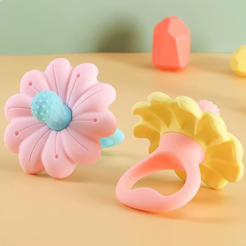 Juguete Rasca Encias En Silicona Flor