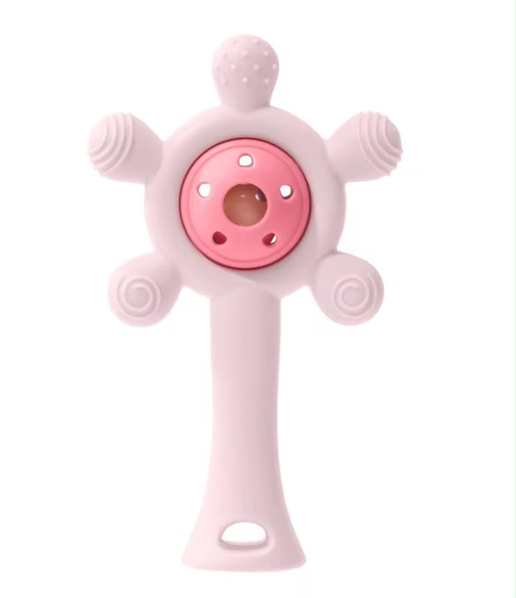 Juguete Rasca Encias Sensorial Con Texturas rosa