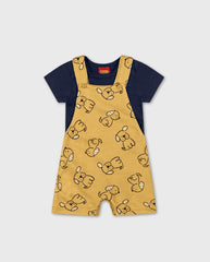 Conjunto Bebé Niño Overol Dog Mostaza Kyly