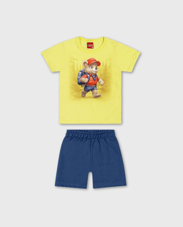 Conjunto Estampado Oso Scout Kyly Amarillo 