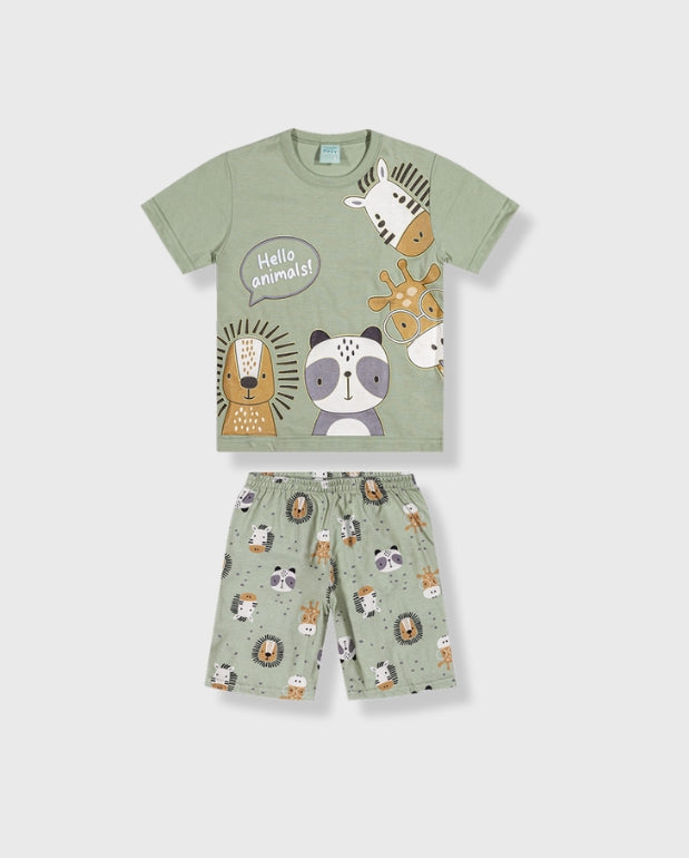 Pijama Bermuda Hello Animals Kyly