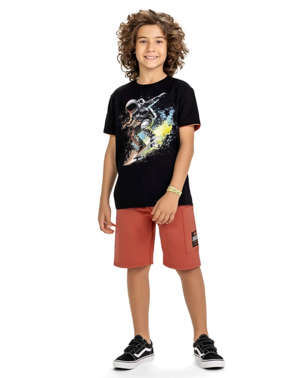 Conjunto Estampado Ostronauta Negro Kyly Modelo