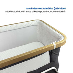 Cuna Colecho Smart 3 en 1 Electrica Gris Oscuro Movimiento 