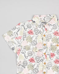 Camisa Manga Corta Estampado Selva