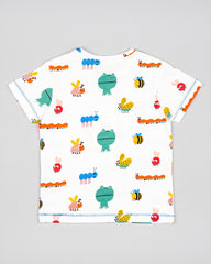 Camiseta Estampado Insecto Blanco