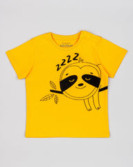 Camiseta Oso Perezoso Amarillo