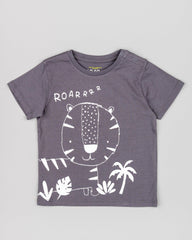 Camiseta Leon Roar Gris