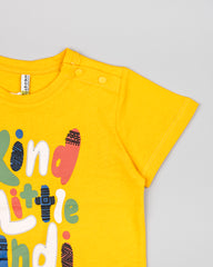 Camiseta Estampado Kind Little Amarillo