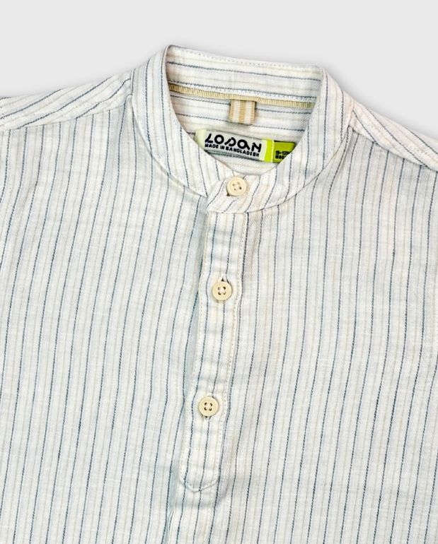 Camisa Cuello Mao Rayas Losan Detalle