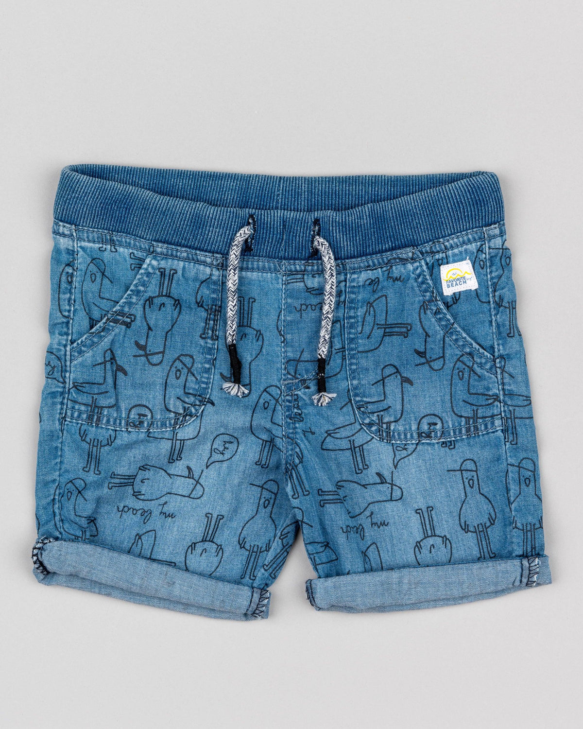 Bermuda Estampado Gaviota Denim