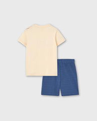 Conjunto Bermuda Palmera Azul Losan Verano