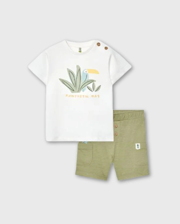 Conjunto Bermuda Pajaro Verde Losan