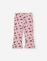 Pantalón rosa bebé con estampado animal print LOSAN