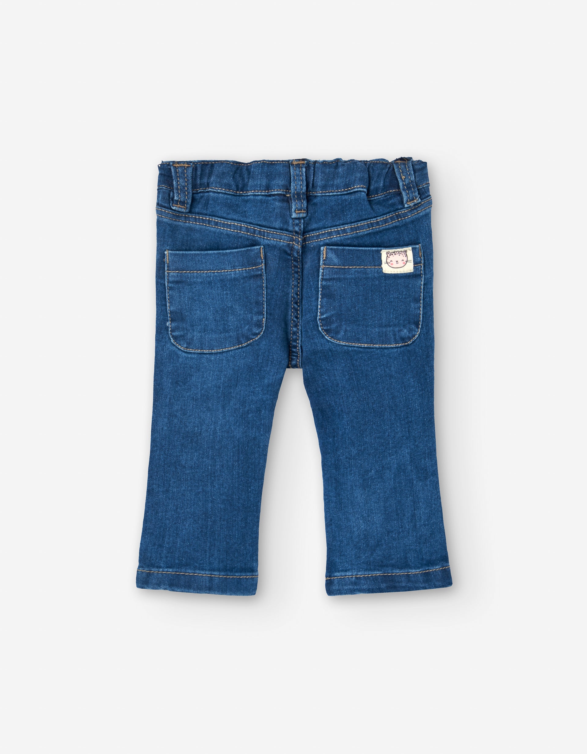 Pantalón denim claro LOSAN para bebé niña vista posterior.