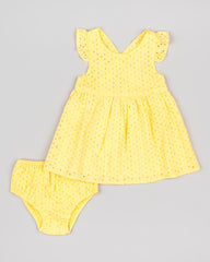 Vestido Con Panty Ojalillo Amarillo Losan