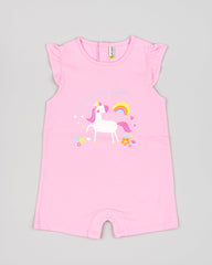 Pelele Estampado Unicornio Rosa Losan