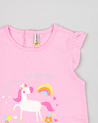 Pelele Estampado Unicornio Rosa Losan