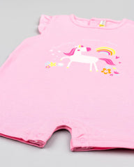 Pelele Estampado Unicornio Rosa Losan