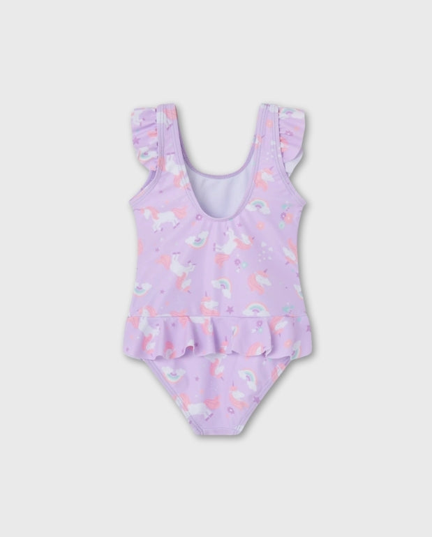Vestido de Baño Enterizo Unicornio Lila Losan Niñas