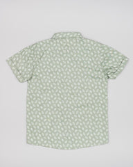 Camisa Manga Corta Hojas Verde Losan