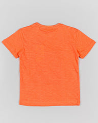 Camiseta Estampado Serpiente Naranja