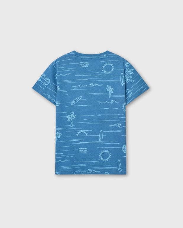 Camiseta Estampado Playa Losan Mar