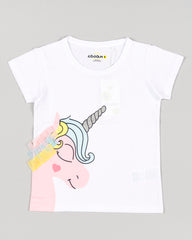 Camiseta Unicornio Tul Blanca