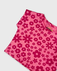 Blusa Flores Fucsia Losan Pink