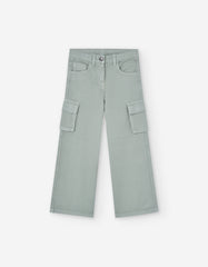 Pantalón cargo verde menta Zippy talla infantil 2T‑7T frontal