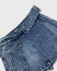 Falda Short Bolsillo Denim Losan Detalle