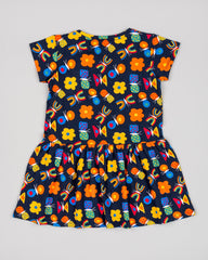 Vestido Estampado Mariposas Navy