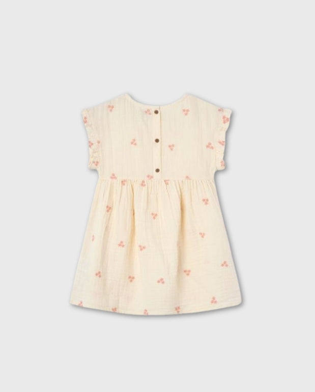 Vestido Gasa Bordado Crema Losan Niñas