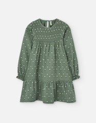 Vestido flores verde olivo Zippy talla infantil 2T‑7T
