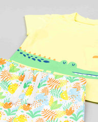 Conjunto Bermuda Estampada Cocodrilo Losan